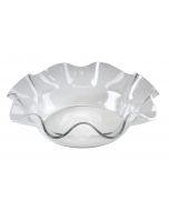 Clear 16" dia Fluted Bowl