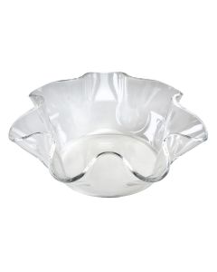 Clear 11" dia Fluted Bowl