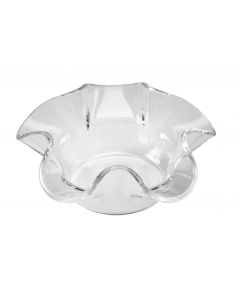Clear 7.5" dia Fluted Bowl