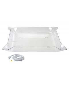 Small Clear Tray with Side Drain (30" x 30")
